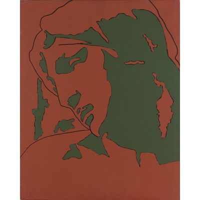 Da Michelangelo, 1976 , Acrilico su tela, cm 50x40