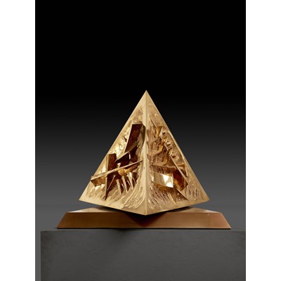Piramide, 2002, bronzo, 60x70x70 cm