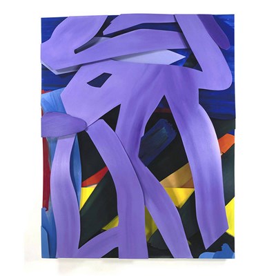  Purple, 1997, olio su alluminio ritagliato, cm 196,8x156,2x17,8