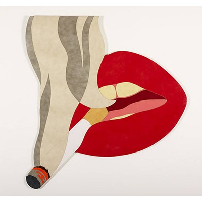 Smoker, 1971, vinile colorato su pannello, cm 144x160x5