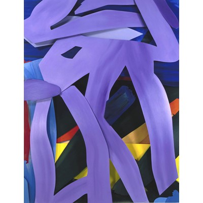 Purple, 1997, olio su alluminio ritagliato, 196,8x156,2x17,8 cm