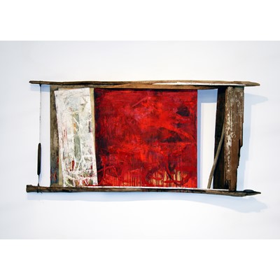Do-SI, 1987, legno e olio su tela, 76,2x160 cm