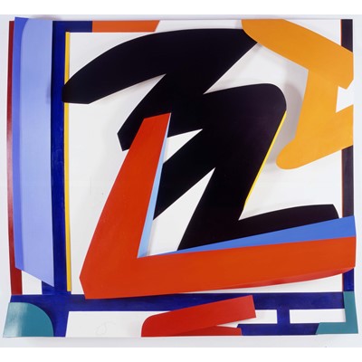 Moquette for glider, 2001, liquitex su cartoncino bristol, 35,5x40,5x2 cm