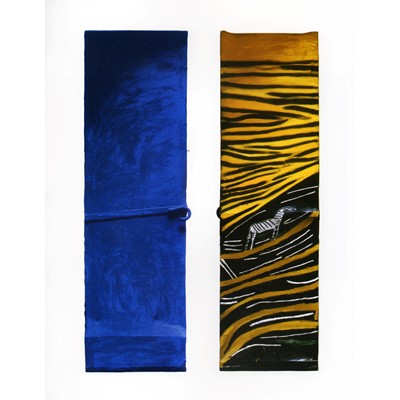 Mimmo Paladino, Selvatico, 1979, olio e pigmento su tela, 254x72 cm